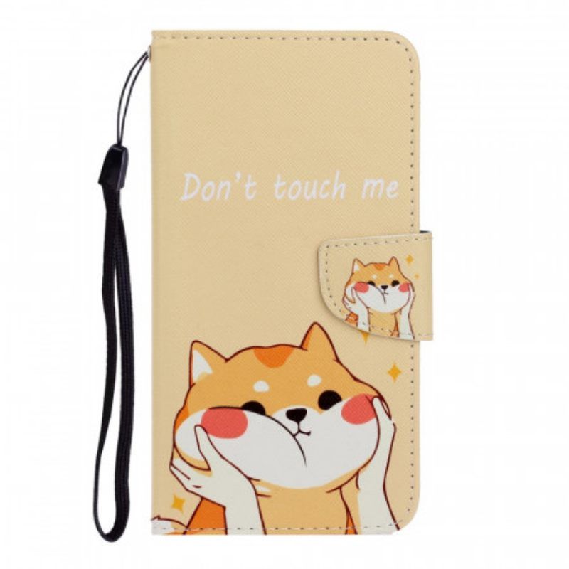 Κάλυμμα Samsung Galaxy S22 Plus 5G με κορδονι Cat Don't Touch Me With Strap